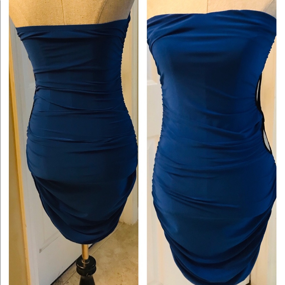 Blue tube dress